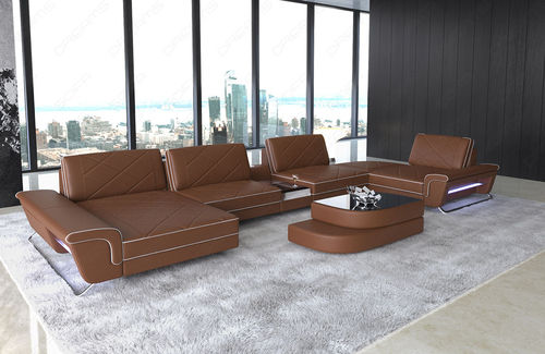Divano modulare - LAS VEGAS U - Sofa dreams - d'angolo / contemporaneo / in pelle
