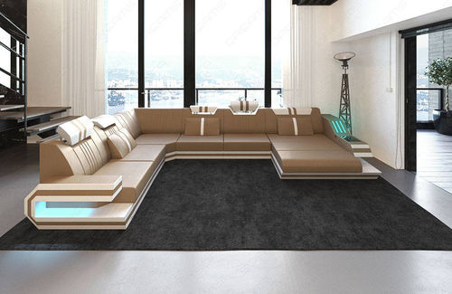 Divano modulare - Ravenna XL - Sofa dreams - contemporaneo / in pelle / con braccioli