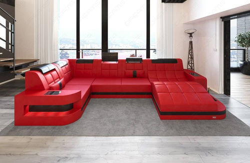 Divano modulare - Wave U - Sofa dreams - contemporaneo / in pelle / con braccioli