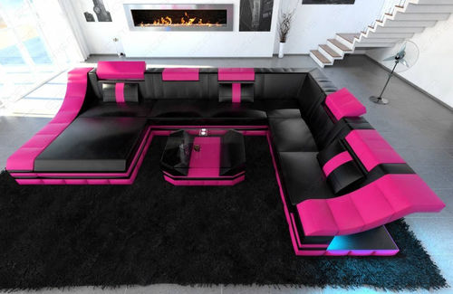 Divano modulare - Turino XL - Sofa dreams - contemporaneo / in pelle / con poggiatesta