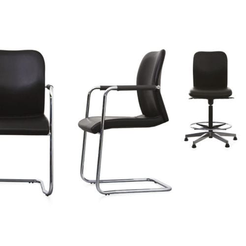 Sedia da ufficio contemporanea - E100 - JULCAR - da interno / in tessuto / a rete