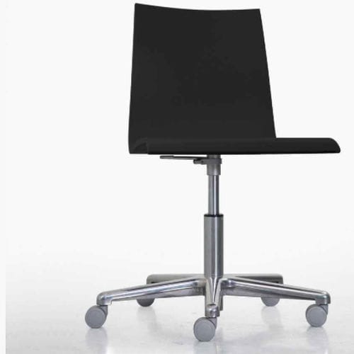 Seggiolone standard - POLI - JULCAR - a rotelle / per ufficio / in legno laccato