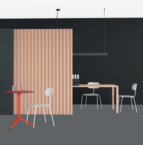 Sedia visitatore contemporanea - ET - JULCAR - da interno / in metallo / in legno compensato