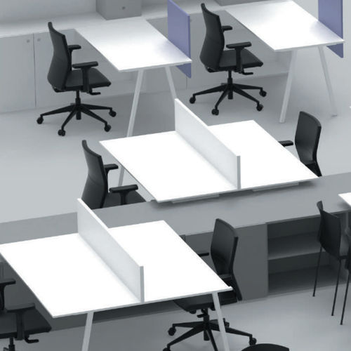Scrivania per open space - TFT - JULCAR - da terra / da 2 persone / contemporanea
