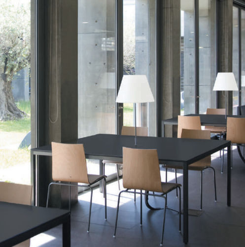 Tavolo contemporaneo - QUADRATA - JULCAR - in legno / in vetro / in acciaio termolaccato