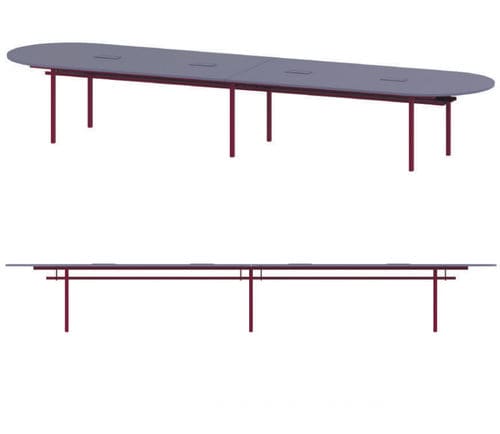 Tavolo da riunione contemporaneo - QUADRATA - JULCAR - in legno / in melaminico / in vetro