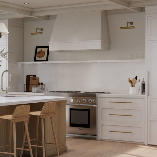Piano di lavoro in pietra ricostituita - Calacatta Dunes - Fujian Ultracera New Materials CO.,Ltd - in composito / di pietre / per cucina professionale