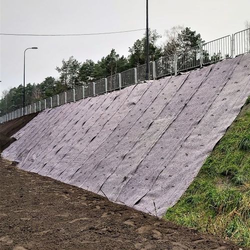 Geocomposito di drenaggio - POLGRID BIO - Pietrucha Group - di protezione / antierosione / di consolidamento