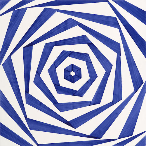 Piastrella in ceramica - Squares Type 2 - mavi ceramica - semibrillante / dipinta / da interno