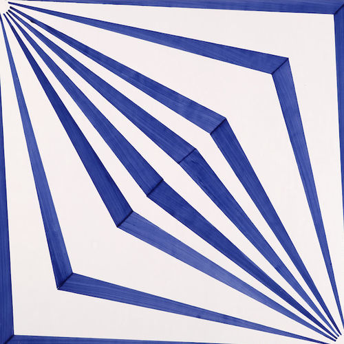 Piastrella in ceramica - Squares Type 4 - mavi ceramica - semibrillante / dipinta / da interno