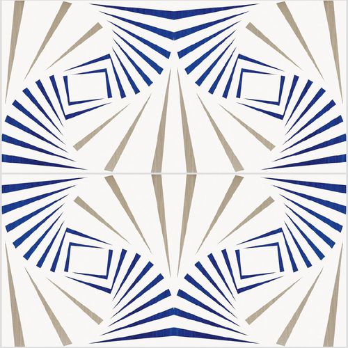 Piastrella in ceramica - Squares Type 5 - mavi ceramica - semibrillante / dipinta / da interno