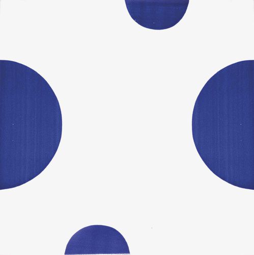 Piastrella in ceramica - Cerchi pieni - mavi ceramica - smaltata / semibrillante / dipinta