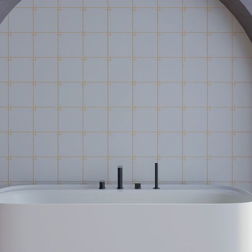Piastrella in ceramica - Intersection Tile Grey Base - mavi ceramica - semibrillante / dipinta / da interno