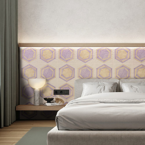 Piastrella esagonale in ceramica - Positivo - mavi ceramica - smaltata / dipinta / semibrillante