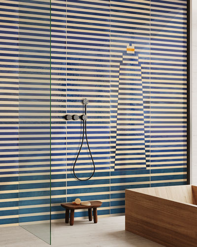 Piastrella in ceramica - Type 1 - mavi ceramica - semibrillante / dipinta / personalizzata