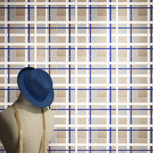 Piastrella in ceramica - TARTAN TEXTILE 1 - mavi ceramica - opaca / da interno / da esterno