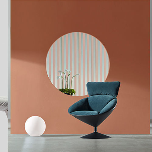 Poltrona contemporanea - UY - Zhejiang Sunon Furniture Manufacture Co., Ltd. - in velluto / con poggiatesta / grigia