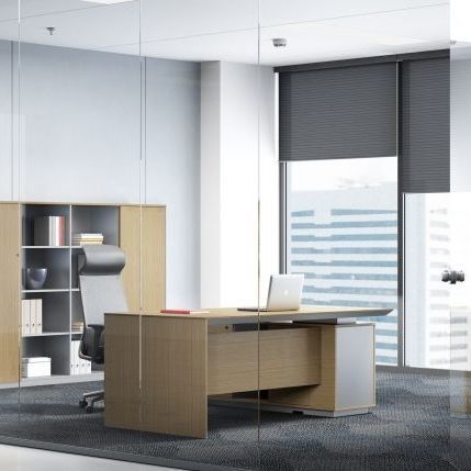 Scrivania da terra - Sirius II - Zhejiang Sunon Furniture Manufacture Co., Ltd. - contemporanea / impiallacciata in legno / in noce