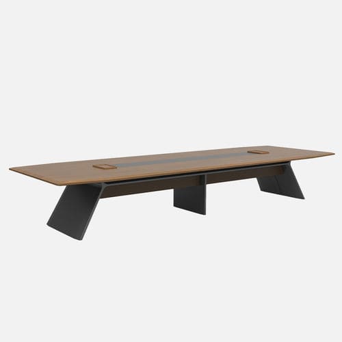 Tavolo da conferenza contemporaneo - Aulenti  - Zhejiang Sunon Furniture Manufacture Co., Ltd. - impiallacciato in legno / in noce / con supporto in legno