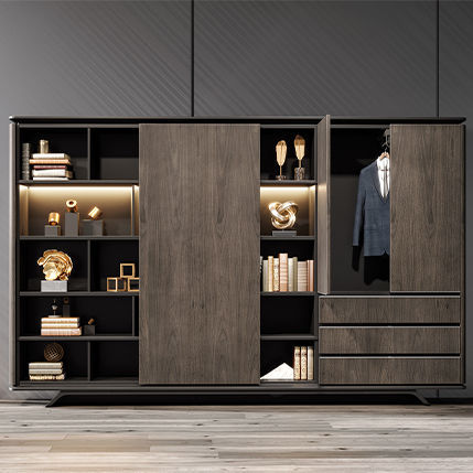 Armadio contemporaneo - Altaes  - Zhejiang Sunon Furniture Manufacture Co., Ltd. - in legno / con porta scorrevole / con illuminazione integrata