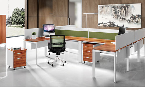 Tavolo da lavoro contemporaneo - E-half new5 - Zhejiang Sunon Furniture Manufacture Co., Ltd. - in laminato / in noce / con supporto in metallo