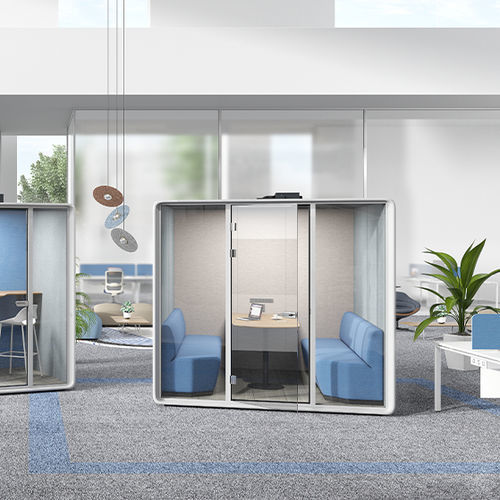 Ufficio POD acustico - N-Space - Zhejiang Sunon Furniture Manufacture Co., Ltd. - con porta vetrata / modulabile / con illuminazione LED integrata