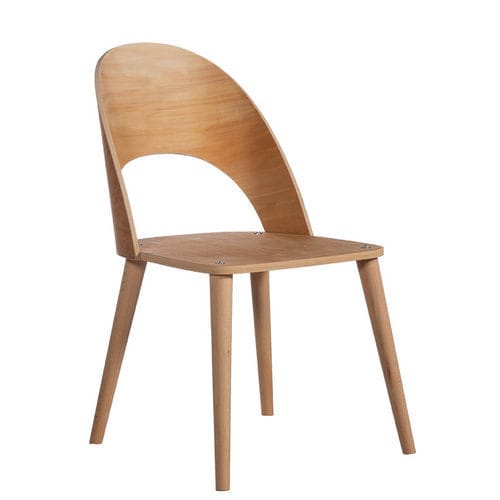 Sedia contemporanea - P-203  - Papelci - da interno / in legno compensato / con supporto in legno