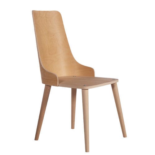 Sedia contemporanea - P-209  - Papelci - da interno / in legno compensato / con supporto in legno