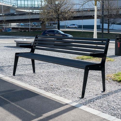 Panca per spazi pubblici contemporanea - Spektrum - Burri public elements - in acciaio galvanizzato / con schienale / senza braccioli