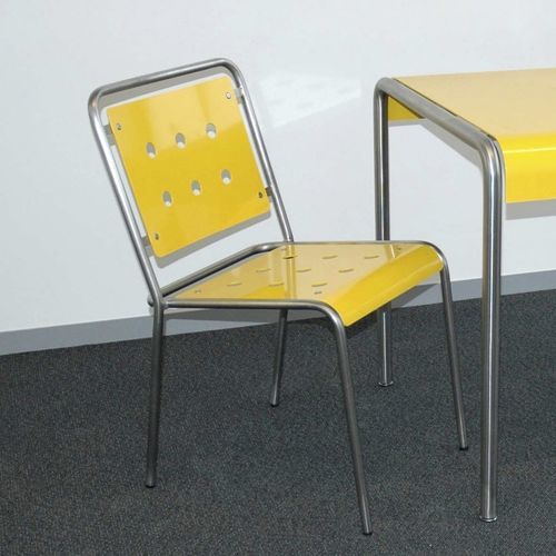 Sedia contemporanea - Stella - Burri public elements - da esterno / in acciaio inossidabile / con supporto in acciaio inossidabile
