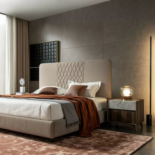 Comodino contemporaneo - L12 - Zhongshan Four Seas Furniture MFG. Ltd. - impiallacciato in legno / con supporto in legno impiallacciato / rettangolare