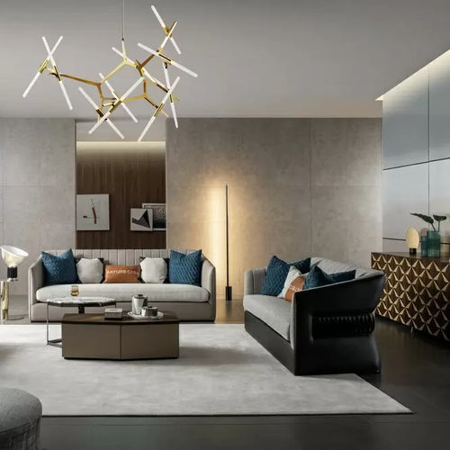 Divano contemporaneo -  L12 - Zhongshan Four Seas Furniture MFG. Ltd. - in tessuto / in pelle / con braccioli
