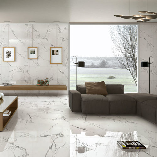 Piastrella in ceramica - STATUARIO VENATO - Guangdong Overland Ceramics Co., Ltd. - levigata / opaca / da interno