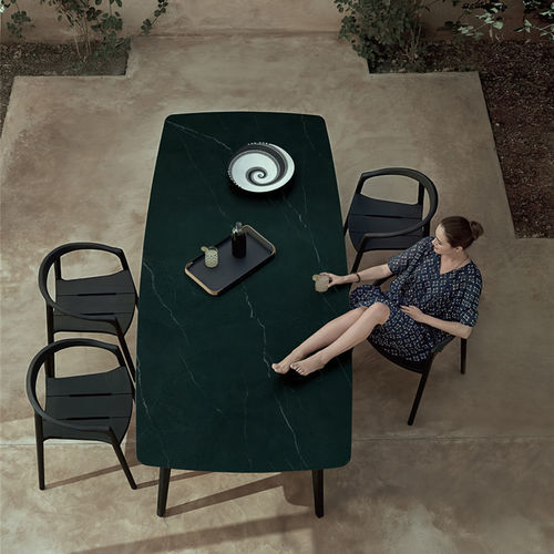 Lastra in pietra in pietra sinterizzata - NERO MARQUINA - Guangdong Overland Ceramics Co., Ltd. - per cucina / aspetto marmo / verde
