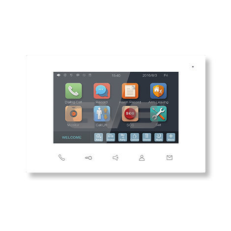 Videocitofono bianco - H-IS07 - Guangzhou Video-Star Intelligent Corp., Ltd - residenziale / da parete / da interno