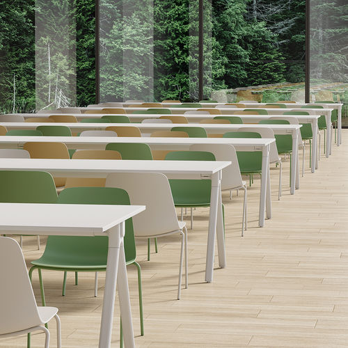 Sedia visitatore contemporanea - Lola 01 - Foshan Orcco Furniture Co., Ltd. - da interno / in plastica / con supporto in acciaio