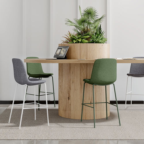 Sedia alta contemporanea - Lola 2.0 - Foshan Orcco Furniture Co., Ltd. - da interno / in tessuto / con supporto in acciaio