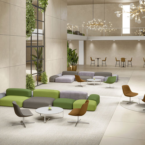 Poltrona contemporanea - Lola 80B - Foshan Orcco Furniture Co., Ltd. - in tessuto / in alluminio / imbottita
