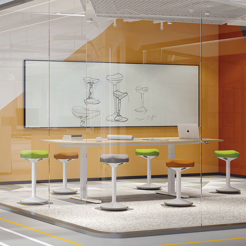 Sgabello da parrucchiere contemporaneo - R37 - Foshan Orcco Furniture Co., Ltd. - in tessuto / con supporto in plastica / girevole