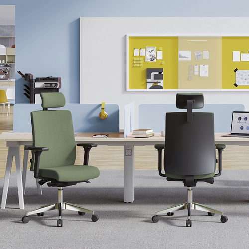 Poltrona direzionale in pelle - M068 Office chair - Foshan Orcco Furniture Co., Ltd. - in tessuto / in alluminio lucido / imbottito