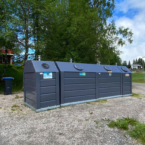 Portarifiuti contenitore - C-Model - Villiger Entsorgungssysteme AG - per raccolta differenziata / in acciaio galvanizzato / in acciaio con rivestimento a polvere