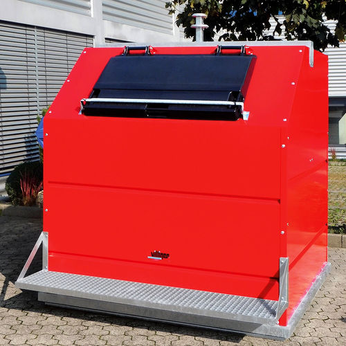 Portarifiuti contenitore - Villiger Entsorgungssysteme AG - per raccolta differenziata / in acciaio galvanizzato / in acciaio con rivestimento a polvere