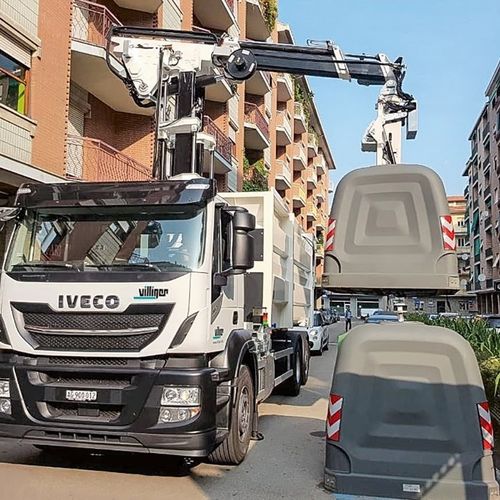 Sistema di smaltimento per rifiuti misti - Speed-Waste-Lifter - Villiger Entsorgungssysteme AG