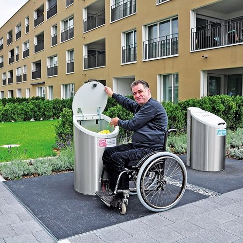Portarifiuti a contenitori interrati - Swingomat - Villiger Entsorgungssysteme AG - da incasso / in acciaio / con coperchio basculante
