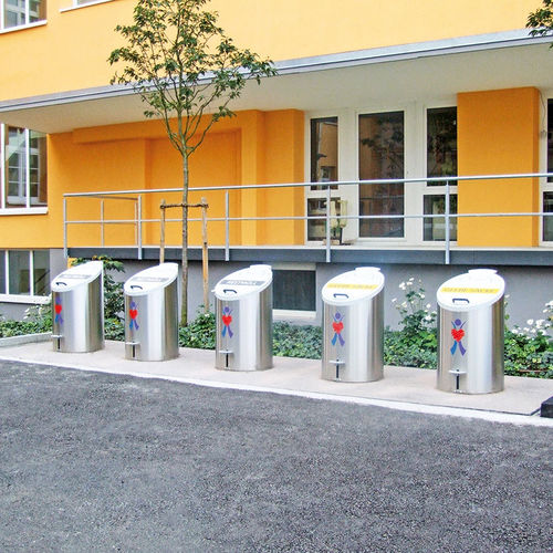 Portarifiuti contenitore - Liftomat - Villiger Entsorgungssysteme AG - in acciaio inossidabile / da esterno / contemporaneo