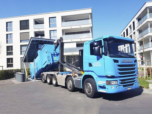 Compattatore per rifiuti idraulico - Quadromat - Villiger Entsorgungssysteme AG - mobile