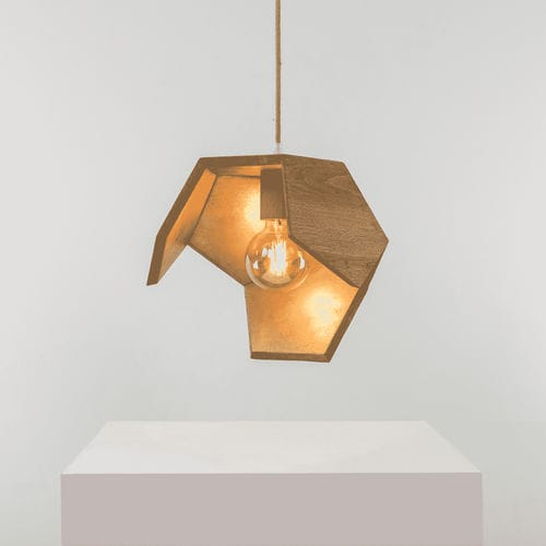 Lampada da riuso creativo (upcycling) - BOIS NATUREL OR DOD 06 - DOD - a sospensione / in cotone / in legno