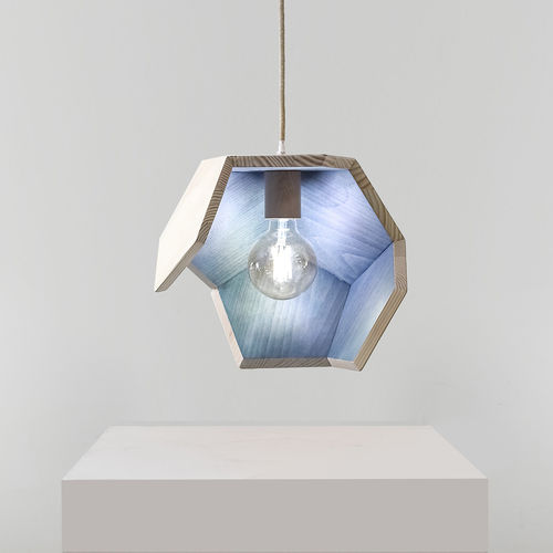 Lampada da riuso creativo (upcycling) - BOIS NATUREL LIN DOD 05 - DOD - a sospensione / in cotone / in legno