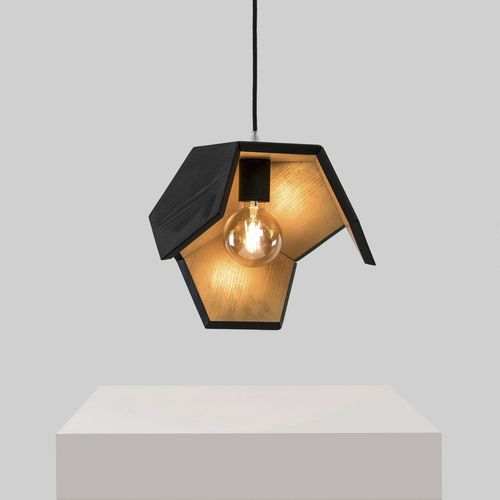 Lampada da riuso creativo (upcycling) - BOIS BRULE OR DOD 04 - DOD - a sospensione / in cotone / in legno