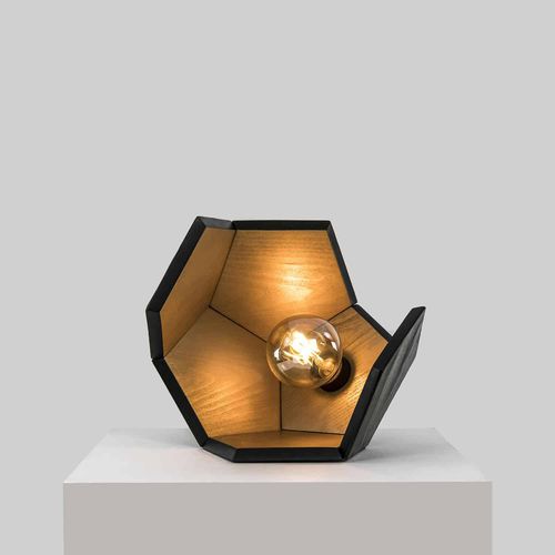 Lampada da riuso creativo (upcycling) - BOIS BRUL&Eacute; OR DOD 01 - DOD - da tavolo / in legno / contemporanea